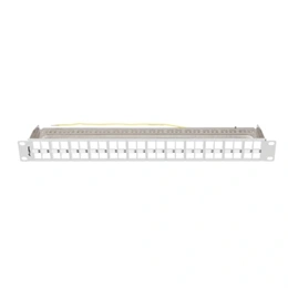 Lanberg Patch Panel (19", 1U, 48 port, FTP, tehermentesítő, szürke)