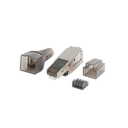 Lanberg RJ45 csatlakozó (CAT6A, F/UTP, szerszám nélkül szerelhető, ezüst)