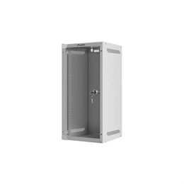 Lanberg fali rackszekrény (10", 12U, 280x310 mm, üvegajtó, lapraszerelt, szürke)