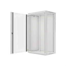 Lanberg fali rackszekrény (19", 22U, 600x450 mm, lapraszerelt, szürke)