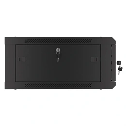Lanberg fali rackszekrény (19", 4U, lapraszerelt, 600x600 mm, fekete)
