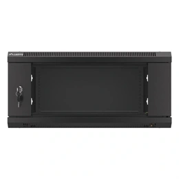 Lanberg fali rackszekrény (19", 4U, lapraszerelt, 600x600 mm, fekete)