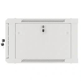 Lanberg fali rackszekrény (19", 6U, 600x600, üvegajtó, lapraszerelt, szürke)