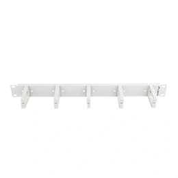 Lanberg gyűrűs kábelrendező panel (19", 1U, 5 műanyag gyűrű, műanyag, szürke)