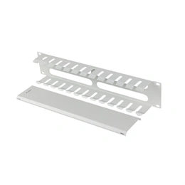 Lanberg kábelrendező (19", 2U, levehető fedél, átvezető nyílás, szürke)