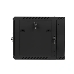 Lanberg kétrészes fali rackszekrény (19", 9U, lapraszerelt, 600 mm mély, 600x600, fekete)