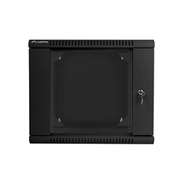 Lanberg kétrészes fali rackszekrény (19", 9U, lapraszerelt, 600 mm mély, 600x600, fekete)