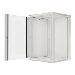 Lanberg rackszekrény (19", 18U, fali, 600x600 mm, lapraszerelt, szürke)