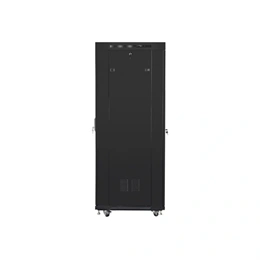 Lanberg rackszekrény (19", 37U, szabadon álló, 600x800 mm, üvegajtó, lapraszerelt, LCD kijelző, fekete)