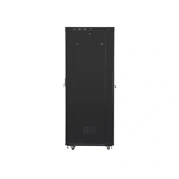 Lanberg rackszekrény (19", 42U, szabadon álló, 600x1000 mm, üvegajtó, lapraszerelt, LCD, fekete)