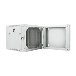 Lanberg rackszekrény (19", 9U, kétrészes, fali, 600x600, lapraszerelt, 440 mm mély, szürke)