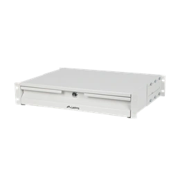 Lanberg rackszekrény fiók (19", 2U, 483x360 mm, 90 kg, 4-pontos, szürke)