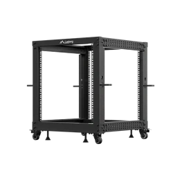 Lanberg szabadon álló rack keret (19", 12U, 600x600-1100mm mély, állítható mélység, fekete)