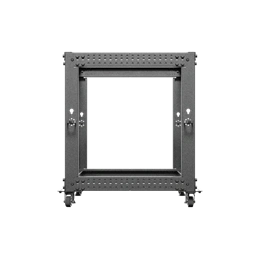 Lanberg szabadon álló rack keret (19", 12U, 600x600-1100mm mély, állítható mélység, fekete)