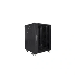 Lanberg szabadon álló rackszekrény (19", 15U, lapraszerelt, 600x600 mm, 520 mm mély, fekete)