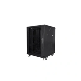 Lanberg szabadon álló rackszekrény (19", 15U, lapraszerelt, 600x600 mm, 520 mm mély, fekete)