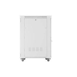 Lanberg szabadon álló rackszekrény (19", 27U, 800x1000 mm, perforált ajtó, lapraszerelt, LCD kijelző, szürke)