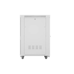 Lanberg szabadon álló rackszekrény (19", 27U, 800x1000 mm, perforált ajtó, lapraszerelt, LCD kijelző, szürke)