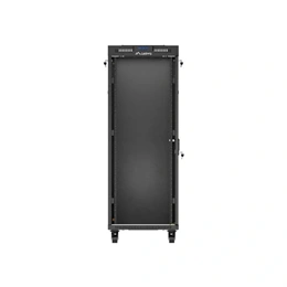 Lanberg szabadon álló rackszekrény (19", 32U, 600x1000 mm, üvegajtó, lapraszerelt, LCD, fekete)