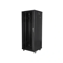 Lanberg szabadon álló rackszekrény (19", 32U, 600x600, lapraszerelt, 520mm mély, fekete)
