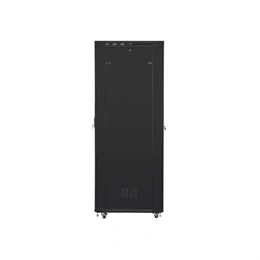 Lanberg szabadon álló rackszekrény (19", 47U, 800x1000 mm, perforált ajtó, lapraszerelt, LCD kijelző, fekete)