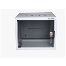 Legrand 19" fali rack szekrény 9U (600x450x495 mm, szürke, egyrészes, üvegajtós, max 65 kg)