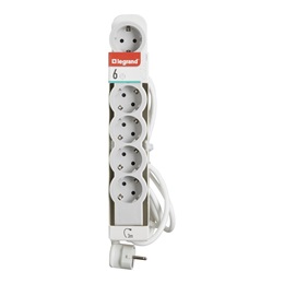 Legrand Elosztósor Standard 6x2P+F túlfeszültségvédő elosztó (6 aljzat, 3 m, fehér-szürke)