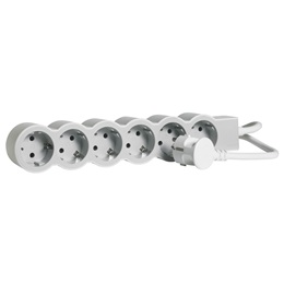 Legrand Elosztósor Standard 6x2P+F túlfeszültségvédő elosztó (6 aljzat, 3 m, fehér-szürke)