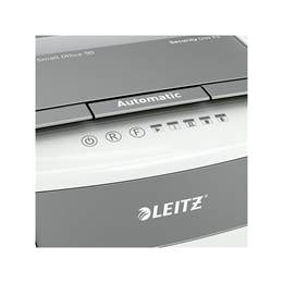 Leitz IQ AutoFeed SmallOffice 50 P4 Pro iratmegsemmisítő (konfetti vágás 4x28 mm, automata adagolás, 20 l, 10 perc folya