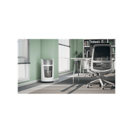Leitz IQ OptiMax Office iratmegsemmisítő (35 l, 10 lap/80 g/m2, P-5, mikrokonfetti, 120 perc működés, fehér)