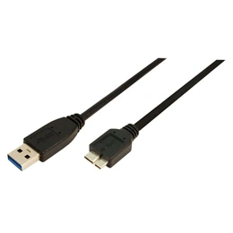 LogiLink USB-A - USB Micro-B adatkábel (USB 3.0, 3 m, fekete)