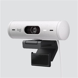 Logitech Brio 500 webkamera (1080p, mikrofon, piszkos fehér)