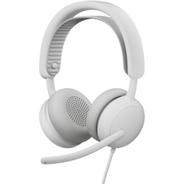 Logitech Zone Wired 2 mikrofonos fejhallgató (USB-C/USB-A, sztereó, 40 mm, fehér)