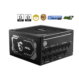 MSI 1250W tápegység (80+ Gold, moduláris, Gen 5.0, aktív hűtés)