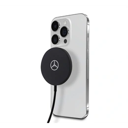 Mercedes-Benz asztali töltő (15W, gyorstöltő, wireless, magsafe, fekete)