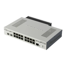 MikroTik CCR2004-16G-2S+PC router (passzív hűtés, 16x 10/100/1000 RJ45, 2x SFP+ 10G, 4GB RAM, fehér)