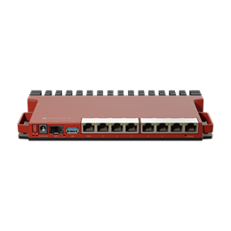 MikroTik L009UiGS-RM vezetékes router (8 x 1000 Mbps LAN, 1 x 2500 Mbps SFP, 512 MB RAM, 128 MB NAND, RouterOS v7, belté