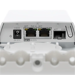 MikroTik Média konverter (kültéri, IP55, SwOS, 2x 10/100/1000 RJ45, 1x SFP 2,5G, PoE-IN 802.3af/at, 24-57 V)