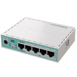 MikroTik hEX refresh E50UG vezetékes router (5x1000 Mbps, beltéri, 512 MB RAM, 128 MB NAND, RouterOS v7)