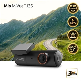 Mio MiVue J35 menetrögzítő kamera (2,5K 1440p@30fps, 140° látószög, beépített GPS, Wi-Fi, SuperCap akkumulátor, kijelző