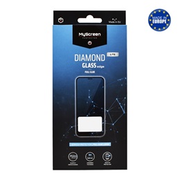 Myscreen Diamond Glass Lite Edge képernyővédő üveg (2.5D, teljes ragasztóréteg, 0.33mm, 9H, fekete)