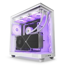 NZXT H6 Flow RGB (midi torony, ATX, ablakos, fehér)