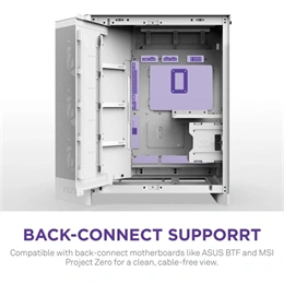 NZXT H9 Flow (midi torony, ATX, ablakos, fehér)