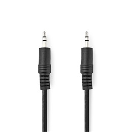 Nedis 3,5 mm sztereó audio kábel 10 m (3,5 mm dugó / 3,5 mm dugó, egyenes, nikkelezett, fekete)