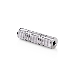 Nedis 3,5 mm sztereó jack toldó (aljzat / aljzat, egyenes, fém, ezüst)