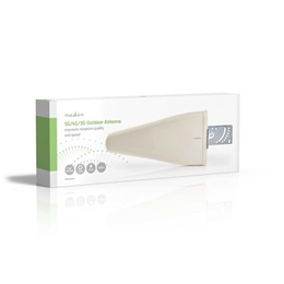 Nedis ANOR5G10WT prémium antenna (698-5000 MHz, 11 dB, SMA dugasz, 4 m kábel, 50 Ohm, beltéri/kültéri, fehér)