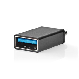 Nedis CCGB64915BK USB-C - USB-A adapter (USB-C dugó / USB-A aljzat, 5 Gbps, OTG, fekete)