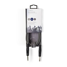 Nedis COTH23020GY30 félprofi audio kábel (2 x 6,35 mm sztereó jack dugó, 3 m, rugalmas)