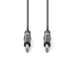 Nedis COTH23020GY50 félprofi audio kábel (2 x 6,35 mm sztereó jack dugó, 5 m, rugalmas)