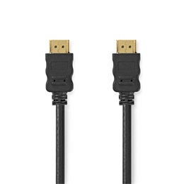 Nedis CVGL34060BK15 HDMI kábel (HDMI dugó/dugó, 4K@60Hz, ARC, 18 Gbps, aranyozott csatlakozók, 1,5 m)